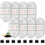 8 Pack Cat Water Fountain Filters with 8 Sponges, Pet Water Fountain Replacement Filter for 71oz/2.1L PLWF002 Capsule Cat Water
