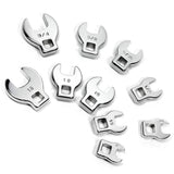 Alltrade 640830 3/8 Dr. Crowfoot Wrench Set, 10 Piece,Silver