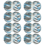 MABOZOO Tie Dye Chunky Yarn for Crocheting 8 Pack,Sky Blue Fluffy Jumbo Chenille Yarn,Soft Plush Yarn Bulky,Giant Thick Fuzzy Ya