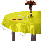 XFasten Round Plastic Table Cloth Cover 90 Inches 0.3mm Thick Waterproof Clear Plastic Tablecloth Protector, Non-Yellowing Plast