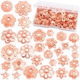 120 Gram Rose Golden Flower End Caps Cone Bead Caps Mixed Styles Spacer Beads Accessories with a Box for DIY Bracelet Necklace C
