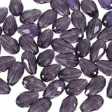 PATIKIL 10mm Faceted Glass Beads, 100 Pcs Purple Bicone Birthstone Bead Vertical Hole for DIY Crafting Bracelet Necklace Jewelry