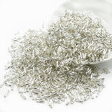 Silver Tube Bugle Beads, 2 6mm 1440 Pcs Colored Glass Beads for Jewelry Making, Earring, Necklace, Bracelet, Waist Beads, Cloth