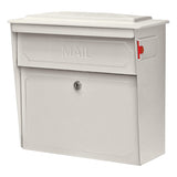 Mail Boss 7173 Townhouse Locking Security Wall Mount Mailbox, Cream White