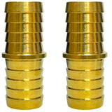 2PCS Brass Hose Barb Fitting Metals Splicer Mender 3/4 Barb Hose Union Euqal Barbed Coupler Round Union Adapter by CX WONDERLAND
