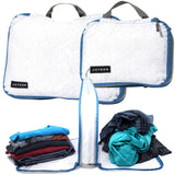 Acteon Compression Packing Cubes - 2 Pack Clean Dirty Separate Zipper - Lightweight Travel Packing Cubes for Luggage - Suitcase