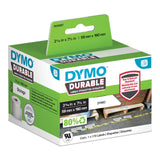 DYMO LW Durable Industrial Labels for LabelWriter Label Printers, White Poly, 25/16 x 71/2, Roll of 170 (1933087)