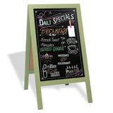 Ilyapa Wooden AFrame Sign with Eraser & Chalk 40 x 20 Inches Magnetic Sidewalk Chalkboard Sturdy Freestanding Sage Sandwich