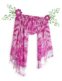 Chandwasia Rayon Shades Shibori Pattern Scarf Stole & Shawl | Viscose Fabric Unisex Accessory For Men And Women | Summer And Win