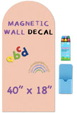 HeatPomelo Arch Magnetic Wall Decal - 40 x 18 Matte Finish Chalkboard Sticker for Wall - Magnetic Board for Playroom, Home Cla