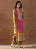 Libas Women'S Silk Blend Kurta Set (49512_Mustard_S)