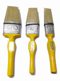 Isharaa Art Artist Quality Flat Hog Hair Paint Brush Set Of 1 Inch, 1.5 Inch & 2 Inch For Oil Color Painting