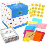 Racrico 70 Inspirational Cards with Envelopes & Stickers - 3.5x3.5 Positive Affirmation Notes in Gift Box - Encouragement, Grati