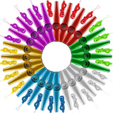 Newwiee 48 Pcs Metal Kazoos with Lanyards Musical Instruments Kazoo Pack Metal Flute Good Companion for Guitar Violin Piano Keyb