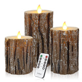 Vinkor Flameless Candles Battery Operated Candles Real Wax Pillar LED Candles with 10-Key Remote and Cycling 24 Hours Timer (Bir