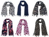 Fusfus WomenS Printed Scarf And Stoles, (Multicolor, Fs073) Pack Of 6