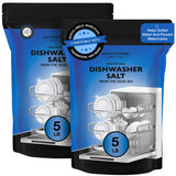 Aromasong Dishwasher Salt 10 LB - 100% Natural Water Softening Agent for Cleaner Dishes & Washer Reactivation. Compatible with B