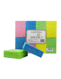 Cellulose Sponges Kitchen, for Washing Dishes, in Bulk, 24 Pack (3 Count x 8 Individually Wrapped + 2 Free Scouring Pads), 100%