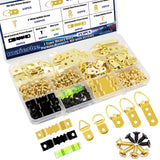 maierke 353PCS Golden Picture Hanging Kit,Picture Hangers Heavy Duty Picture Hanging Hooks with Screws,Picture Frame Hooks Heavy
