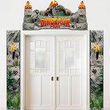 Funnymoom 3 Pcs Dinosaur Birthday Party Decorations Dinosaur Door Banner Dino Hanging Porch Sign Banner Dino Backdrop for Jungle