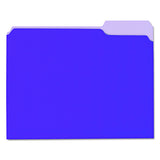 Universal 12305 Recycled Interior File Folders, 1/3 Cut Top Tab, Letter, Violet, 100/Box