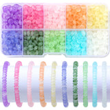 Guoxin 800Pcs Abacus Glass Beads for Woman Bracelet Crystal Glass Charm Rondelle Spacer Beads DIY Craft Jewelry Making 3x6mm (JA