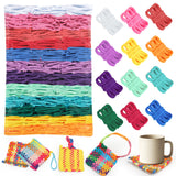 1200pcs Refill Loops for 7-Inch Weaving Loom - 12 Color Loom Loops for Potholder Making, Durable Nylon Rainbow Themed Potholder