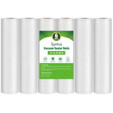 Syntus Vacuum Sealer Bags for Food, 6 Rolls 11 x 20 Commercial Grade Bag Rolls, BPA Free Food Vac Bags for Storage, Meal Prep o