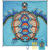WIWIGO Beach Blanket Sandproof Extra Large Beach Mat Adults Waterproof Quick Drying Sand Free Mat Made by Premium Polyester with