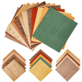Juexica 30 Pcs Wood Veneer Sheets Variety Pack Square Wood Veneers,Thickness Different, for Marquetry, Inlay, Woodworking Projec