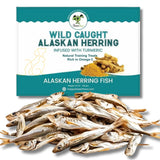 green paws Gluten Free Herring Dried Fish Pet Treats - Infused with Turmeric, Pure Wild-Caught Single Ingredient Snack, Healthy