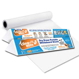 Clingers Dry Erase Cling-rite Rolls, Removable, Recyclable Whiteboard, 100 ft roll, Sheet Size 20x30, Ideal for School, Office