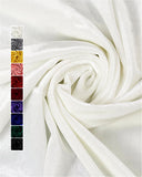 HOTGODEN Stretch Velvet Fabric by The Yard: White 63 Wide 2 Yards 95% Polyester 5% Spandex Velvet Fabric for DIY Sewing, Upholst
