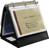 Lion InstaCover Ring Binder Easel, 11/2 Inches Ring, 1 Binder Easel (40009), Black