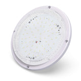 RV Trailer Camper 5th Wheel White 8.5 Round Scare Porch 12V LED Light 600 LM Light Only (LED Light)