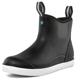 Trudave Deck Boots for Men, Men's Waterproof Insulated Reliable Rain Boots, Anti-Slip Ankle Rubber Boots with High-Traction for