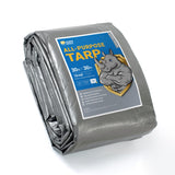 GUARD SHIELD Heavy Duty Tarp 30x30 Feet Silver/Black Multi Purpose Thick Waterproof Poly Tarp Cover 10mil