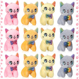 Chalyna 12 Pcs Cute Stuffed Animal Toy 4 Inch Mini Plush Mermaid Tiger Turtle Puppy Pig Alpaca Cat Ornaments Stuffed Doll Keycha
