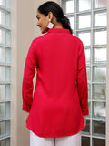 Libas Women'S Solid Straight Tunics (58196_Pink Pink L