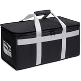 DERABY Insulated Delivery Bag Carrier Large 22inchx10inchx10inch Commercial Grade (Chafing Dish, Warming Tray, Grocery, Pizza, Casserole)