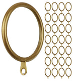 MERIVILLE 28 pcs Gold 2Inch Inner Diameter Metal Curtain Rings with Eyelets