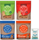 Pet Faves Buddy Biscuits Soft & Chewy Treats for Small & Large Dogs, Grilled Beef, Roasted Chicken, Bacon & Cheese Peanut Butter