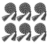 UIALECG 6 Pieces Graduation Cords,Black and White Honor Cords,68 Inch