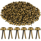 Hotop 500 Pcs Brads for Paper Crafts Metal Round Brass Paper Fasteners for Craft Art Crafting School DIY Supplies(0.3 x 0.6 Inch