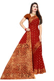 Tamaira Fashion Womens Plain Weave Pure Cotton Saree Without Blouse Piece(2355_Red)