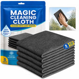 5 PCS Magic Cleaning Cloth Thick Microfiber Cleaning Cloths Streak Free Glass Cleaning Cloth for Windows Mirrors Shower Doors Ki