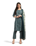 Toplot Women'S Printed Straight Kurta With Pant & Dupatta|Kurta Pant Set With Dupatta (Printed-Kurta-Pant-5198-Turquoise-M),Turquoise,,B0DCP2CSGN