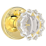 SHINY HANDLES Glass Door Knobs Interior, Privacy Crystal Door Knobs with Lock for Bedroom Bathroom, Push Pin Button Inside Lock