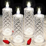 Deogos 4 Pack Flameless Led Candles - Battery Operated, Romantic For Dating, Weddings, Festivals, Parties, Halloween, Christmas