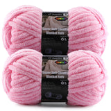 2-Pack Super Soft Chunky Yarn for Crocheting Blankets - 7oz/76.4yd Total, Thick & Plush Chenille Yarn for Quick Baby Projects, A